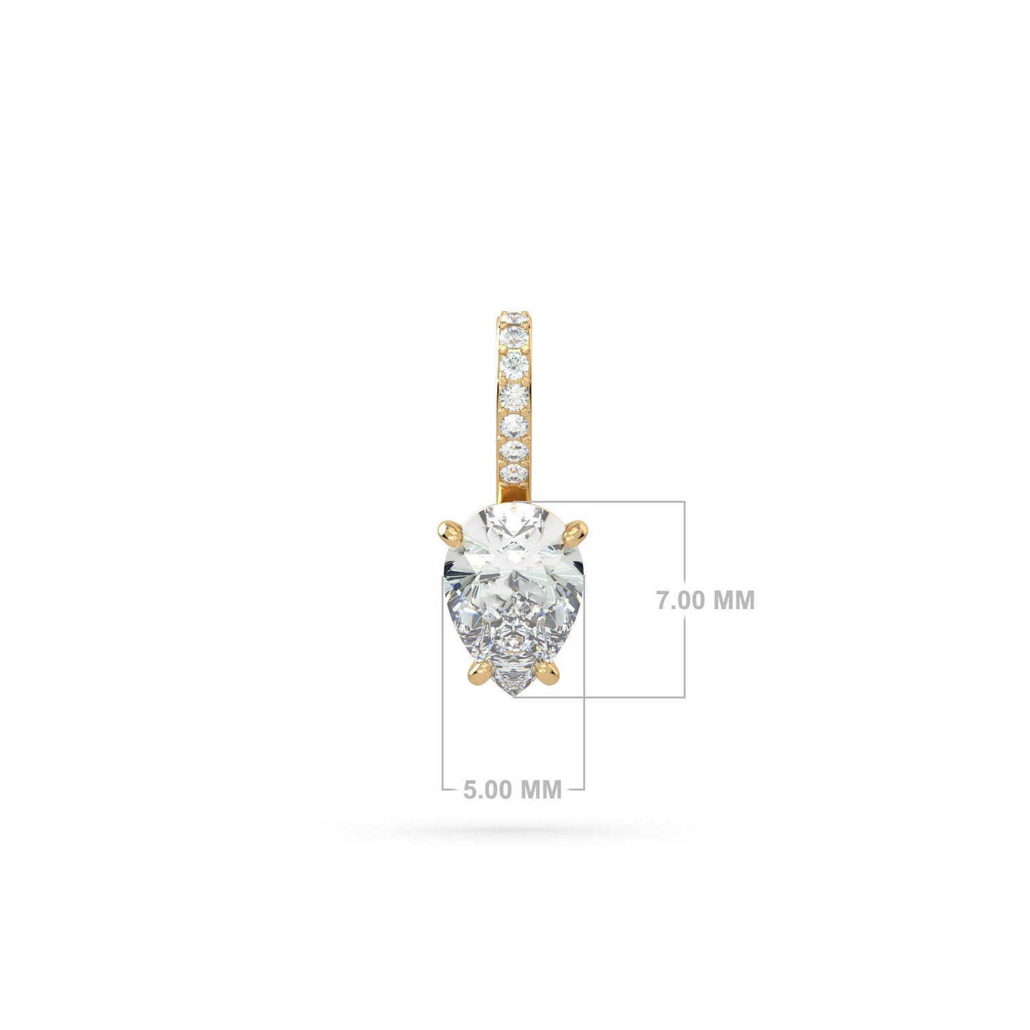 Pear Diamond Charm