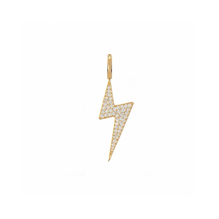 Charm Diamond Thunder, solid 18K gold, by Aquae Jewels
