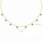 Precious Stone Pendant Choker necklace, solid 18K gold, view 3 of 14