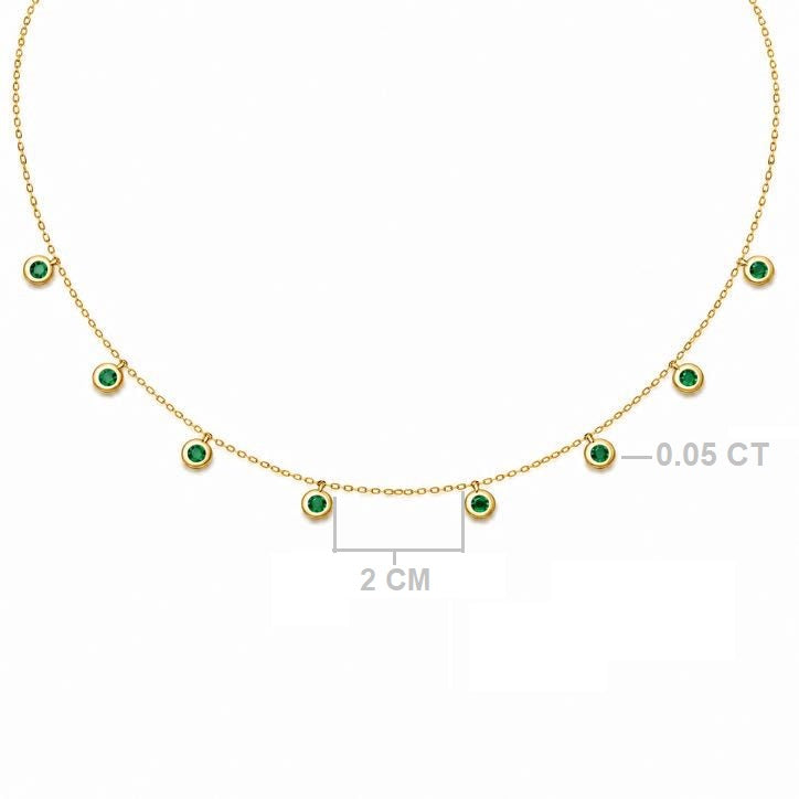 Precious Stone Pendant Choker necklace, solid 18K gold, view 3 of 14