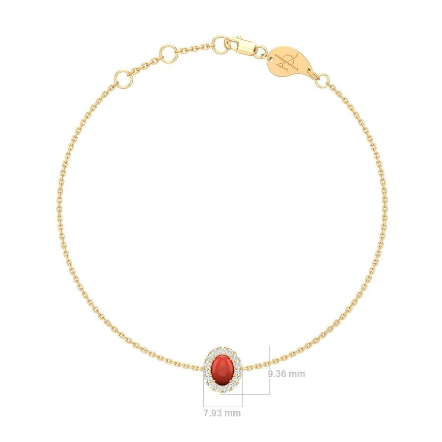 Chaîne Princesse Cheville Corail