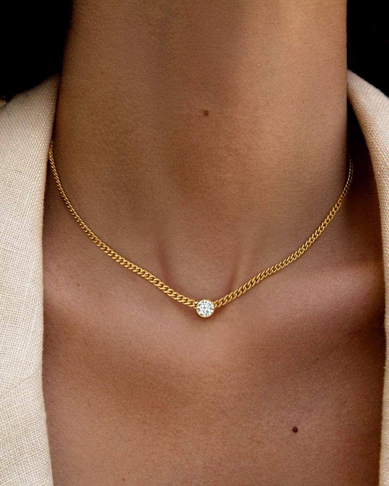 Round Bezel Cuban Choker