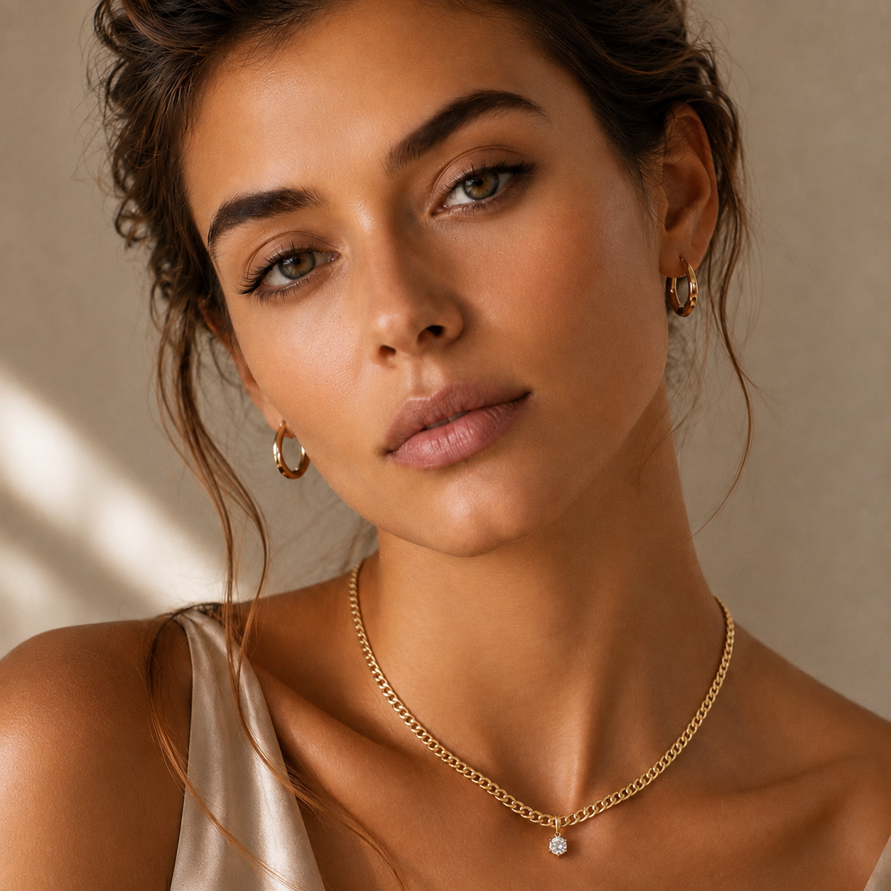 Cuban Diamond Drop Necklace