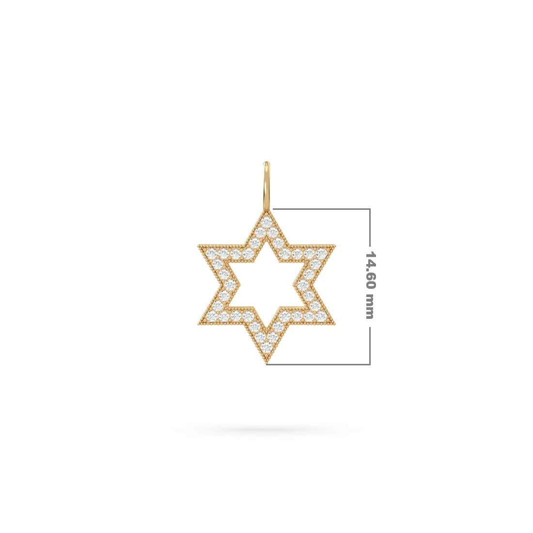 Celestial Diamond Star Charm, solid 18K gold, view 4 of 6