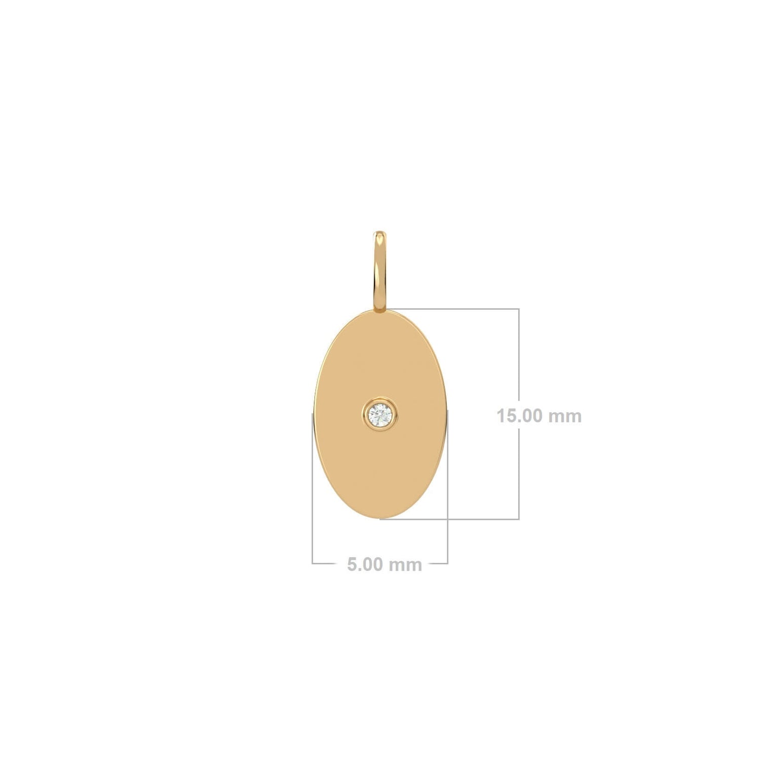 Oval Solitaire Charm