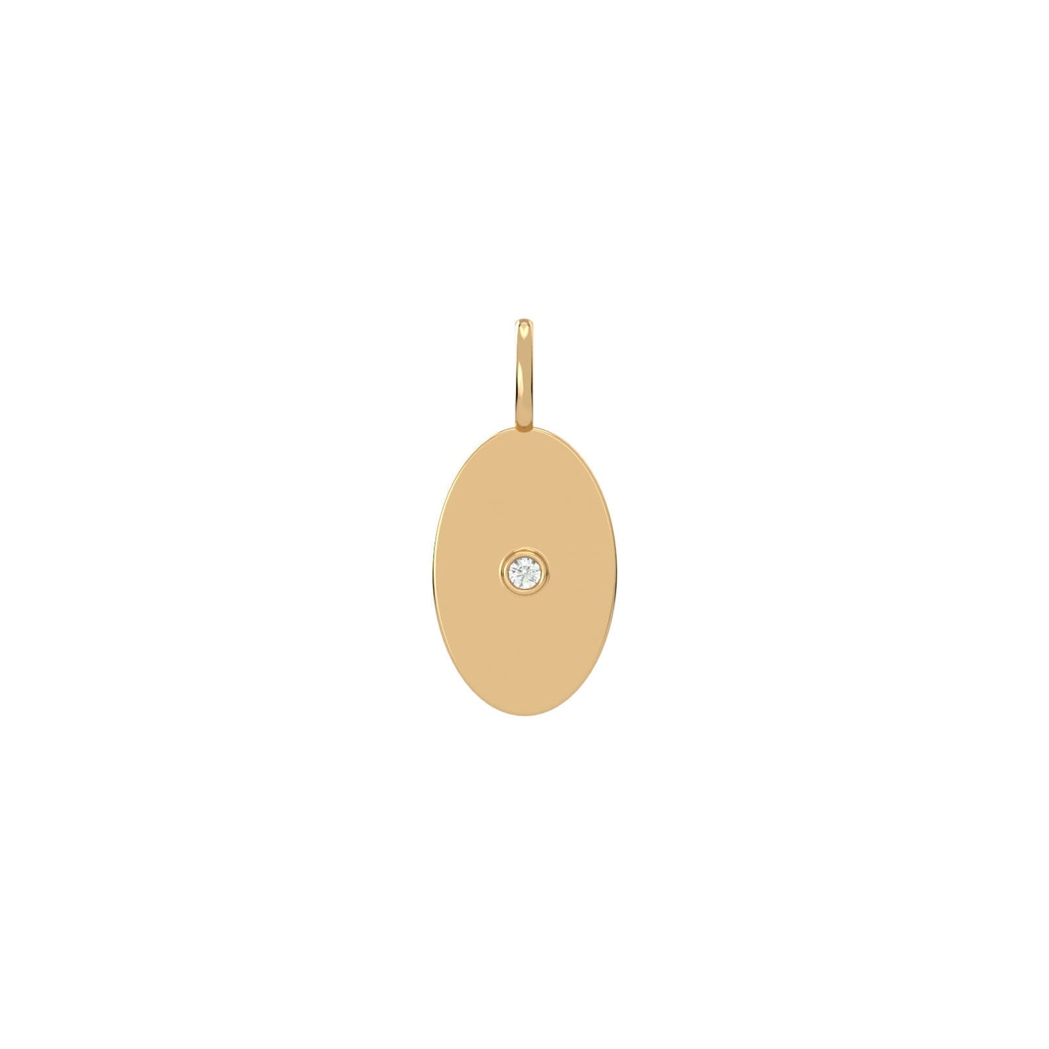 Oval Solitaire Charm