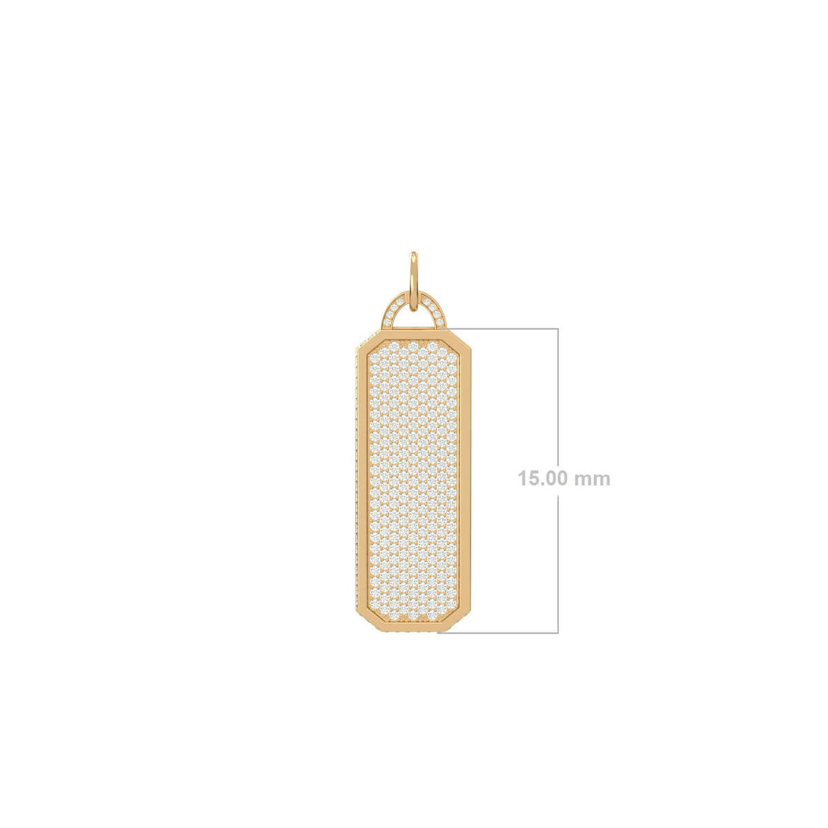 Charm Tag, solid 18K gold, view 2 of 4