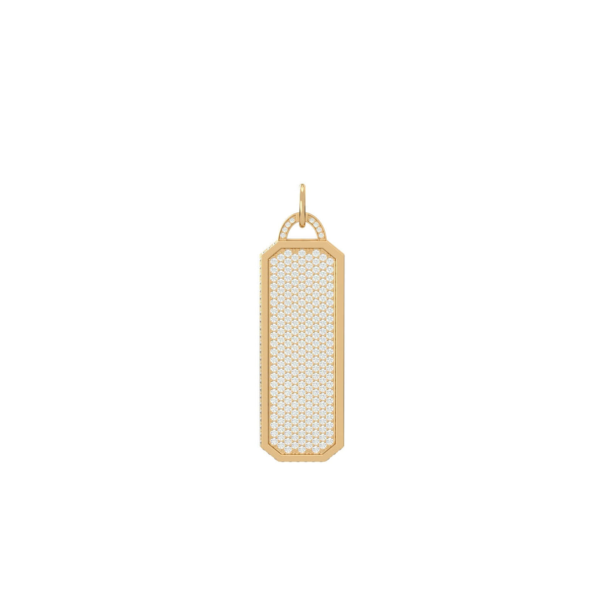 Charm Tag, solid 18K gold, by Aquae Jewels