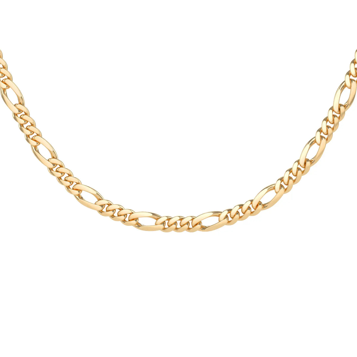 Men's Solid Gold Cuban Link Choker necklace, solid 18K gold, by Aquae Jewels