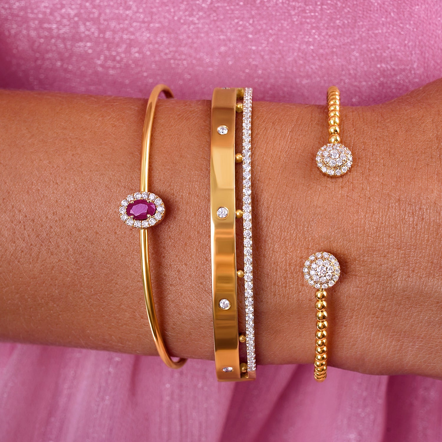 Rich & Bold Diamond Band Bracelet