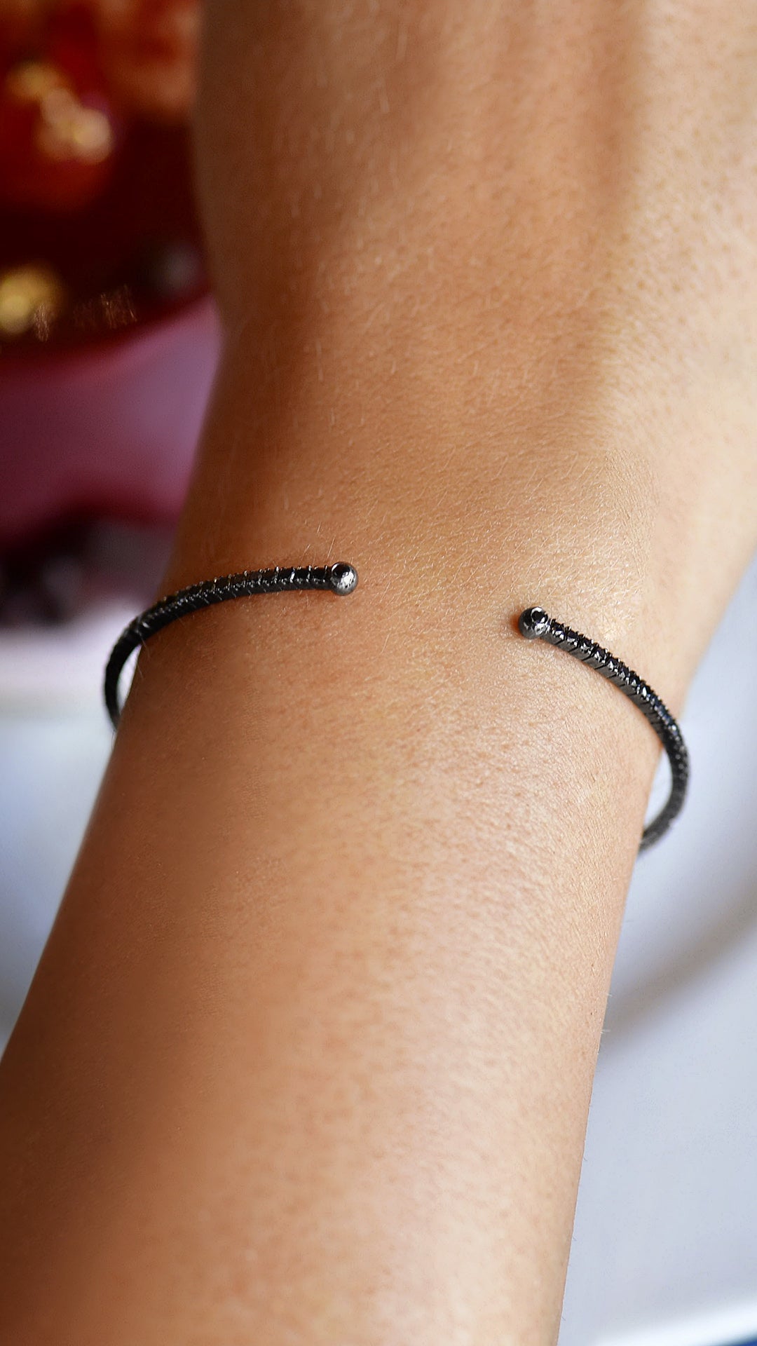 Black Diamond Skinny Bracelet
