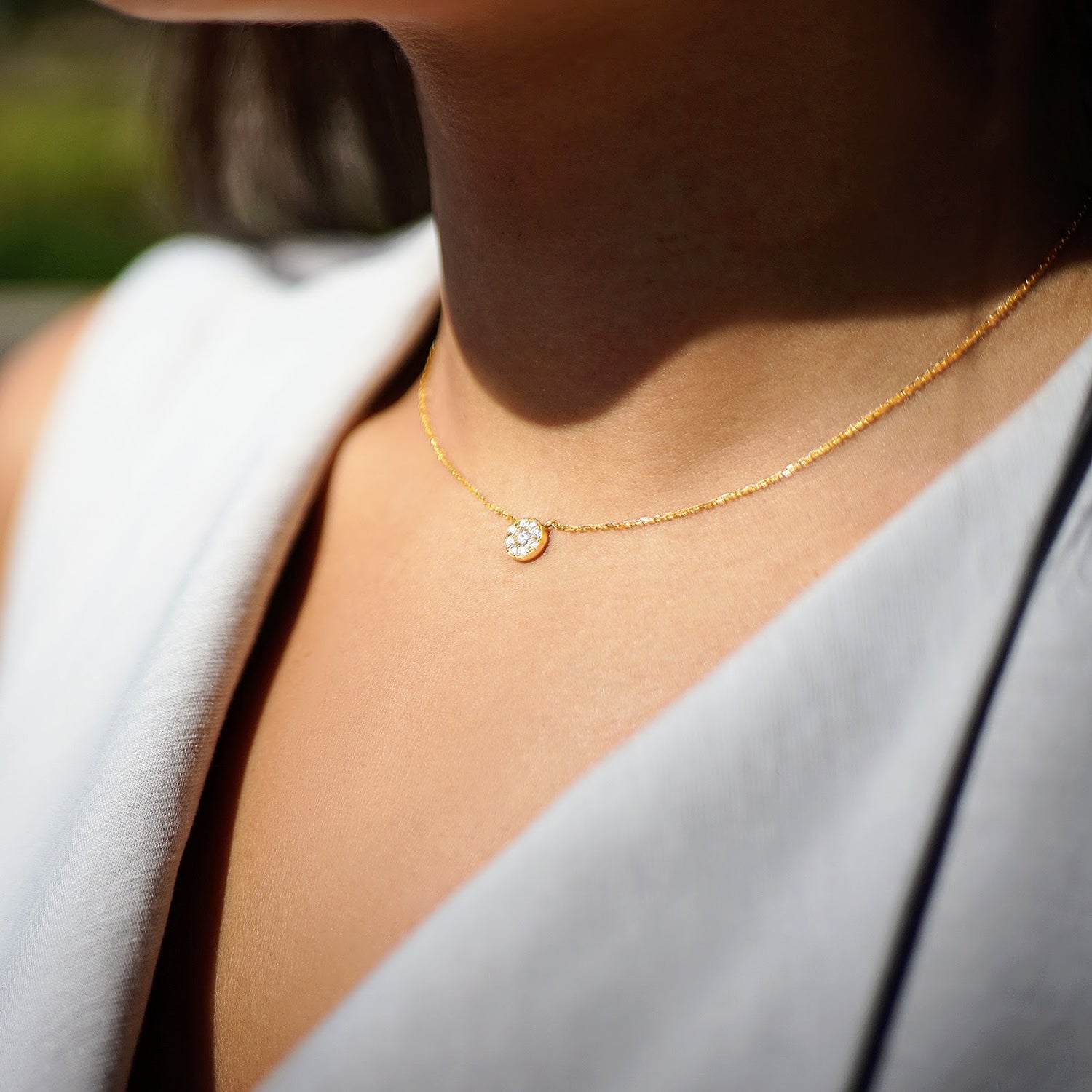 Flower Cluster Diamonds Necklace