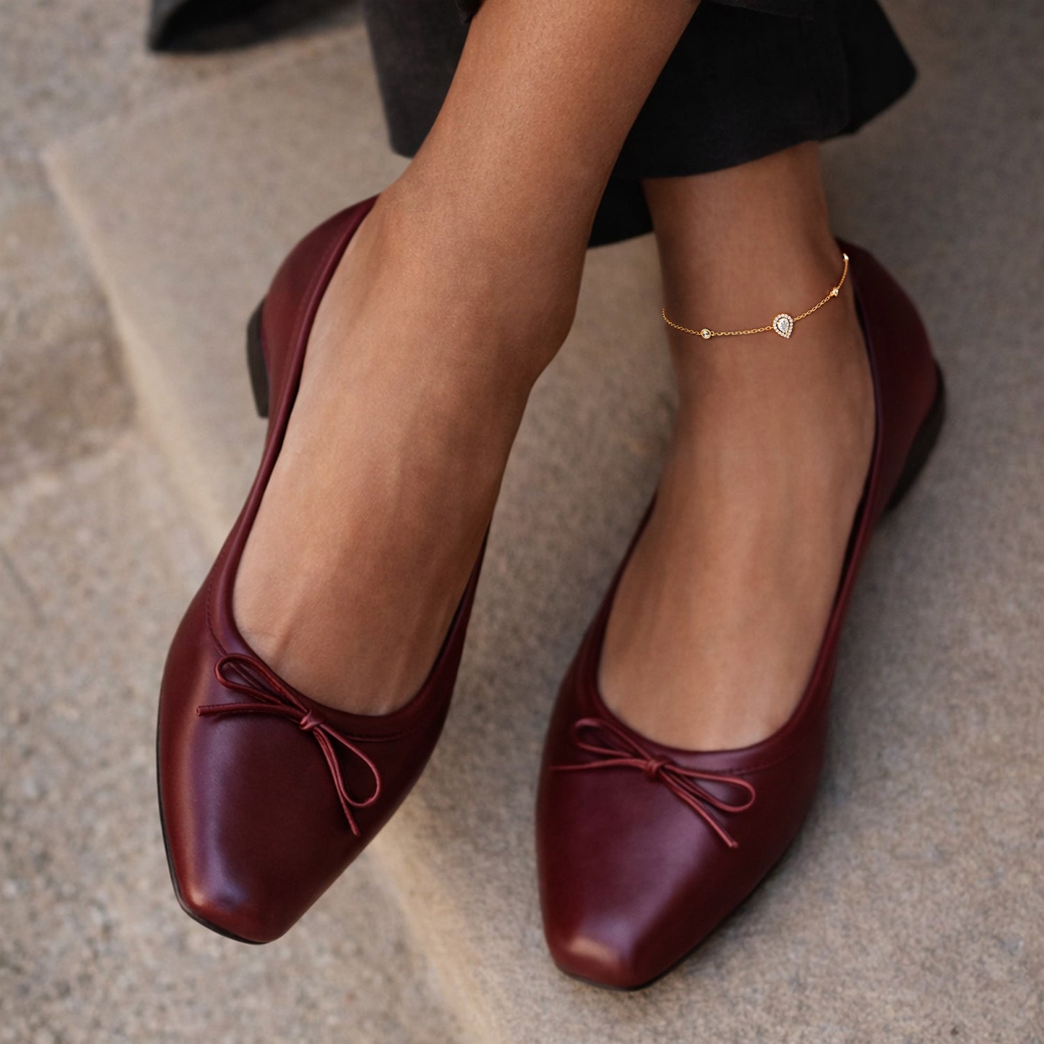 Verona Pear Cut Anklet