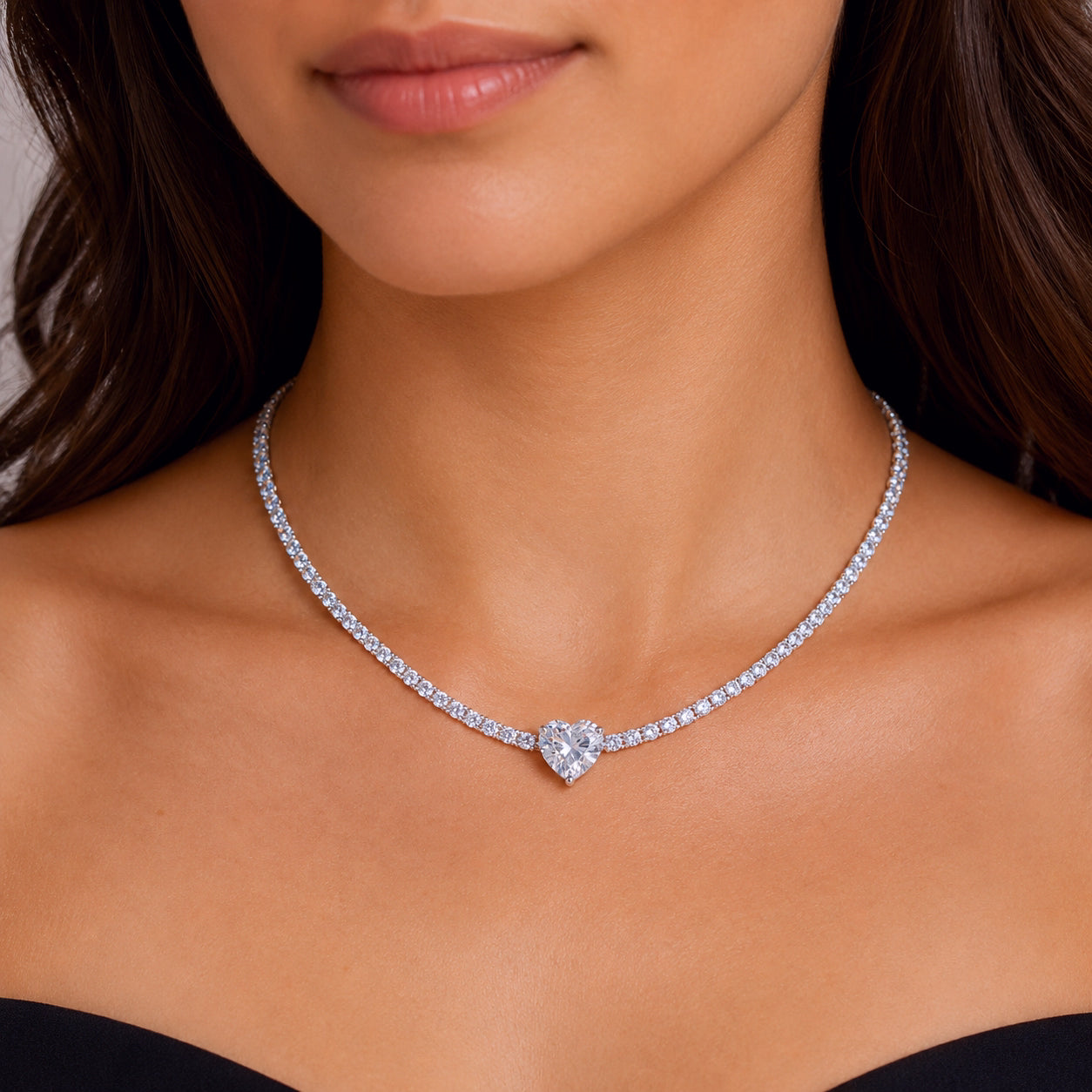 Scarlett Heart Tennis Choker