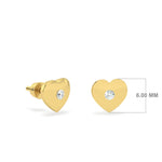 BABY EARRINGS HEART SOLITAIRE