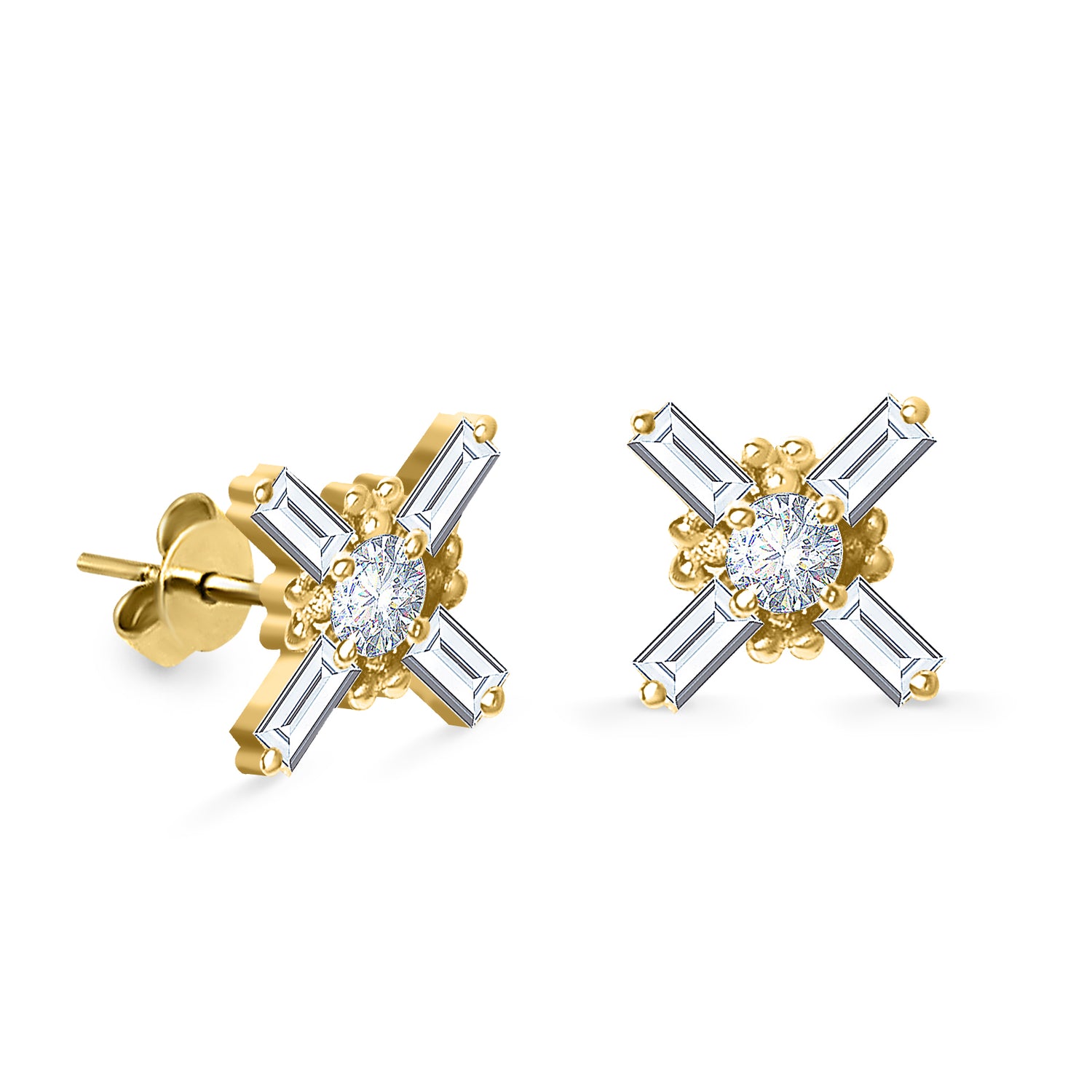 Baguette Stud Earrings