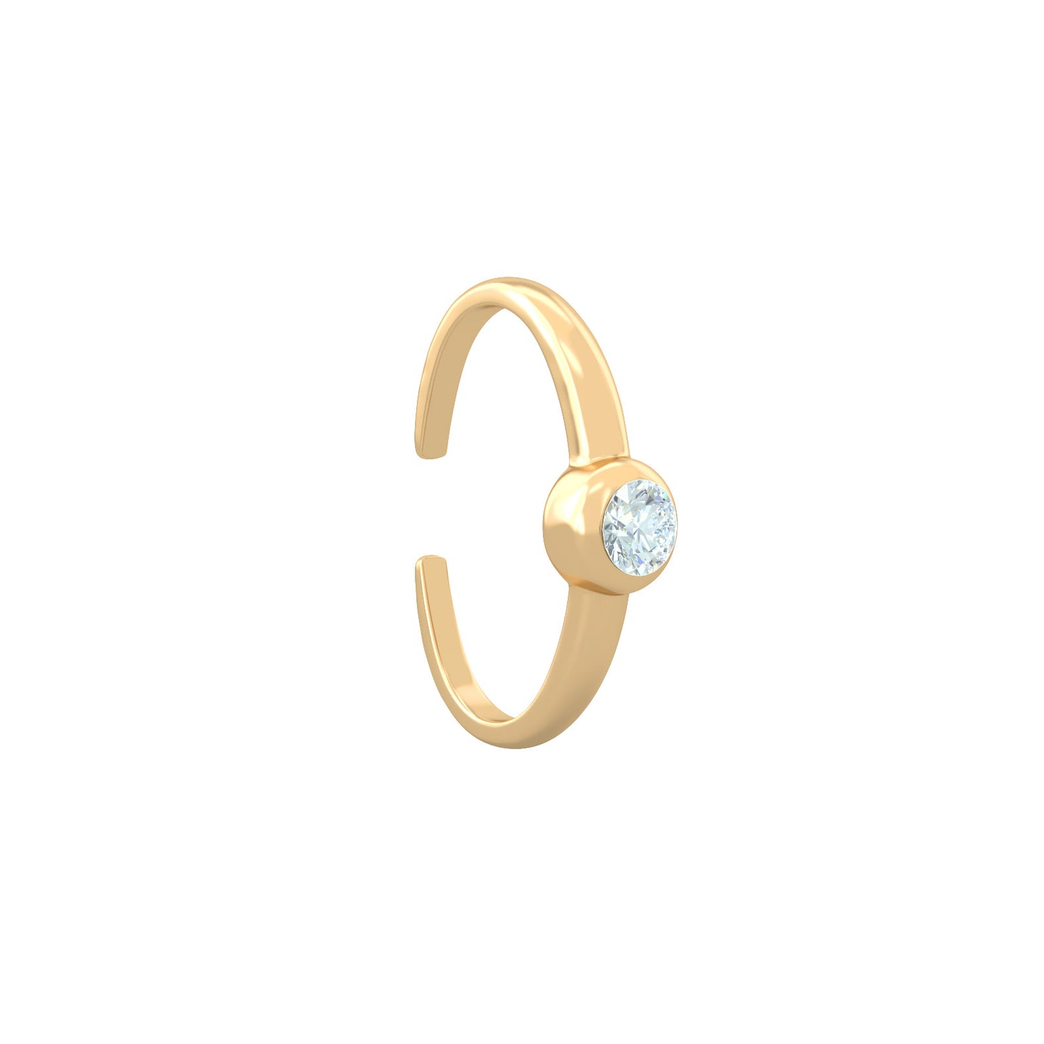 0.25 Carat Solitaire Ear Cuff