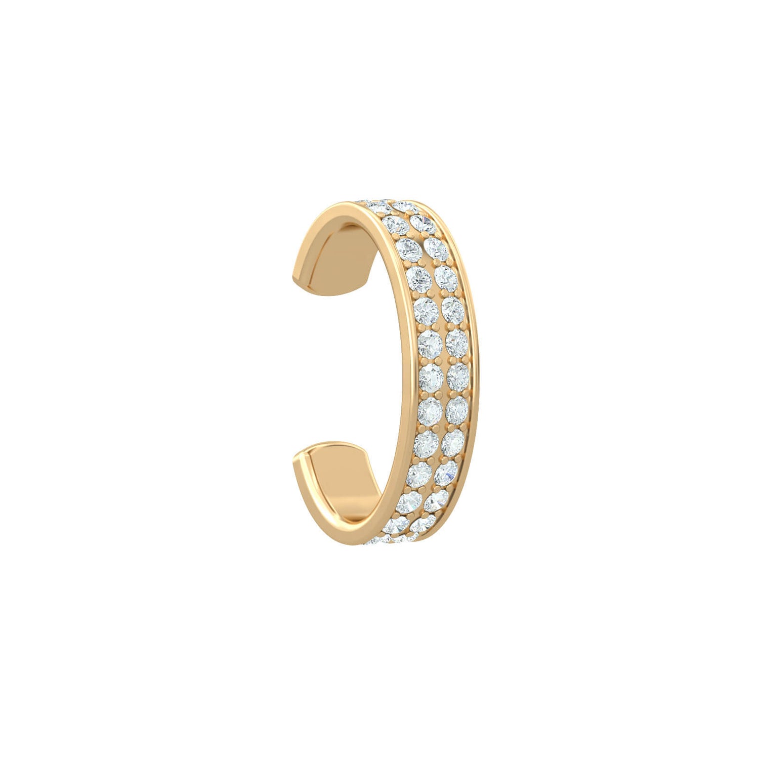Double Diamond Lines Ear Cuff