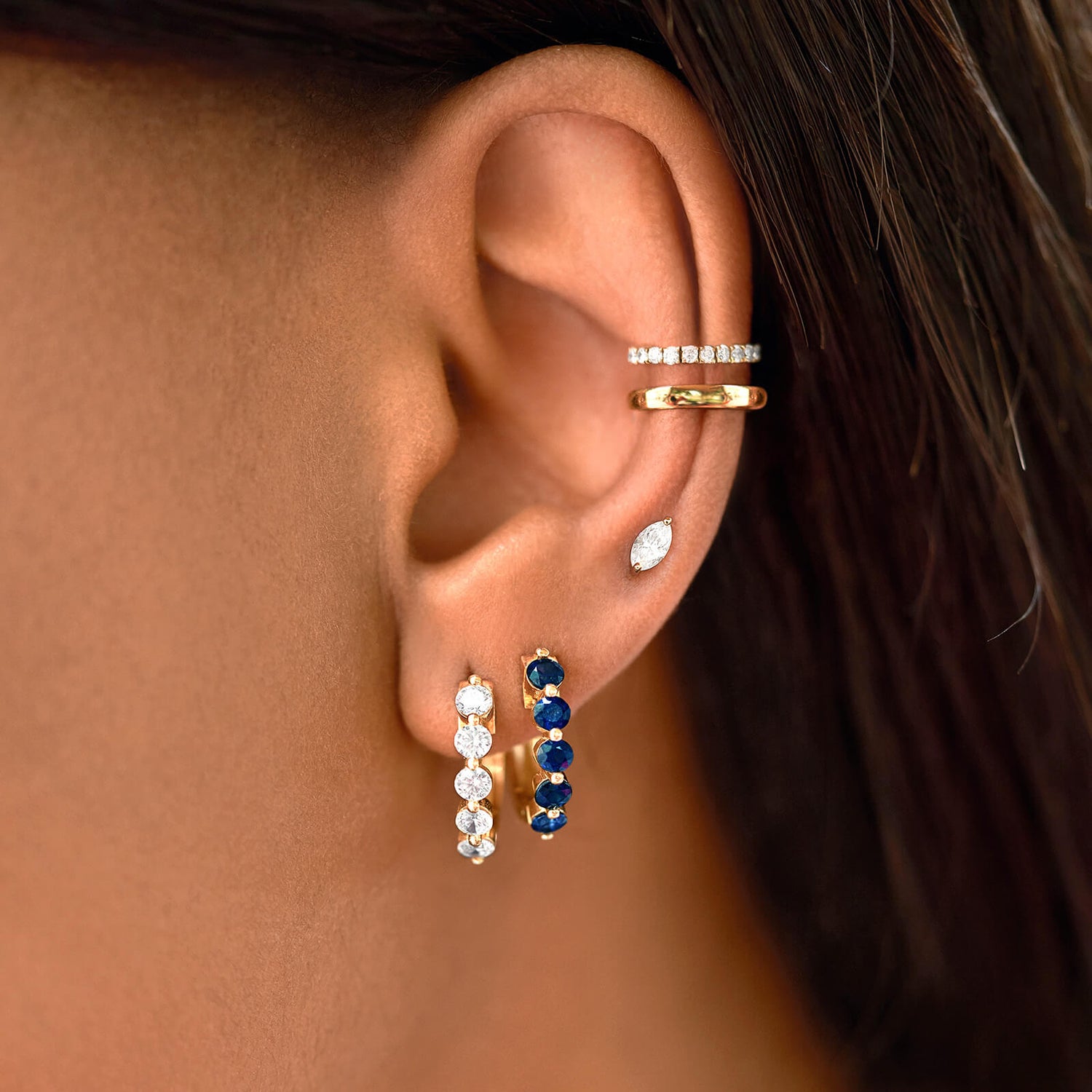 Full Gold Cuff Earring
