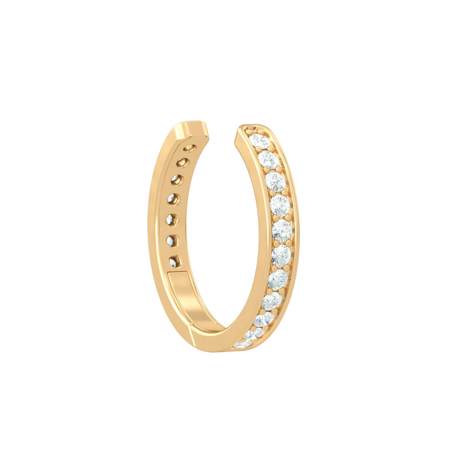 Single Diamond Line Cuff Earring