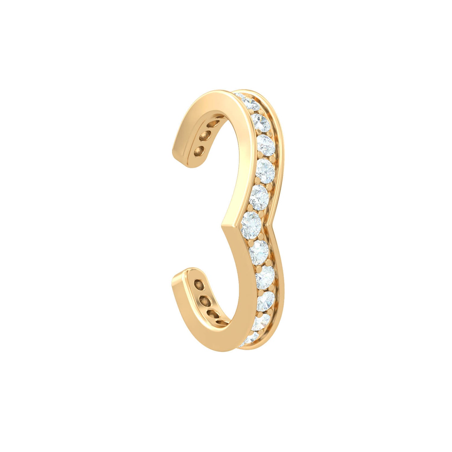 Arc Diamond Cuff Earring