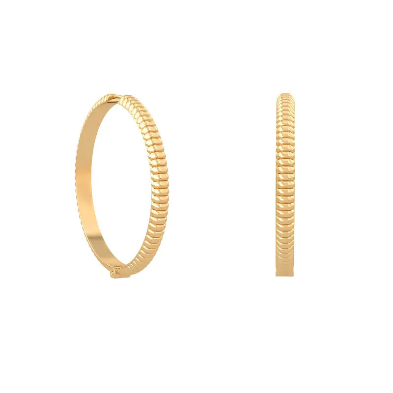 Tall Hermes Hoop Earrings