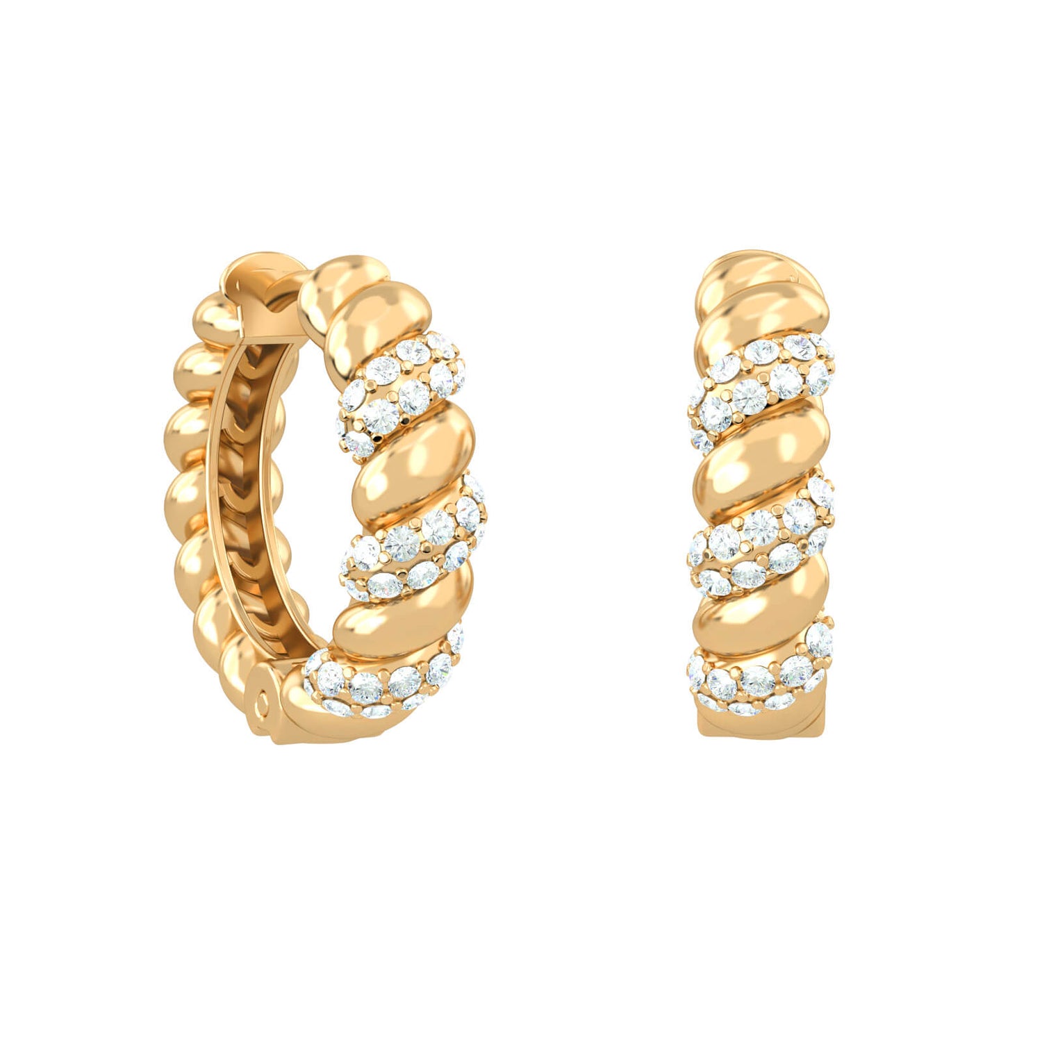 Helix Diamonds Hoop Earrings