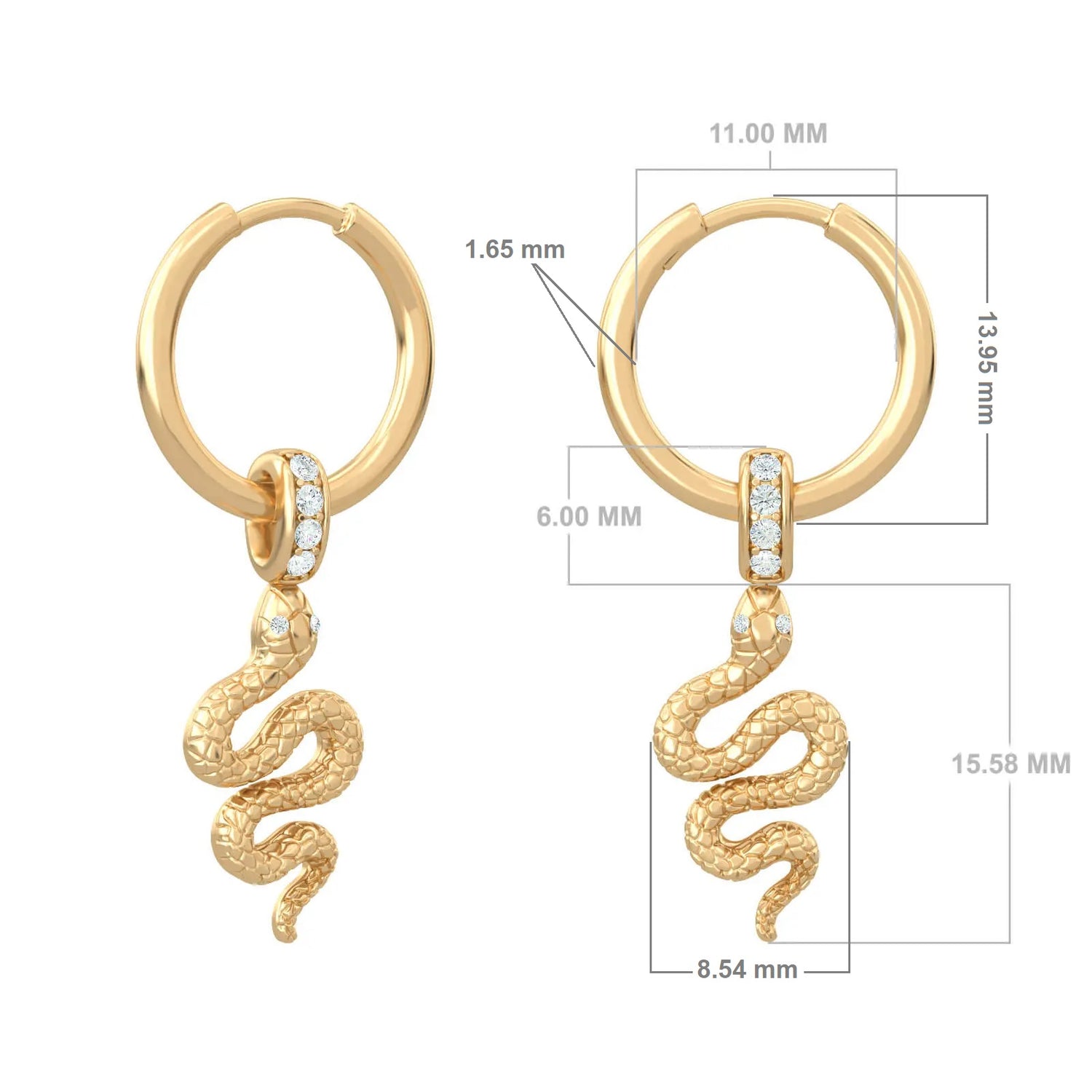 Snake Hoop Earrings