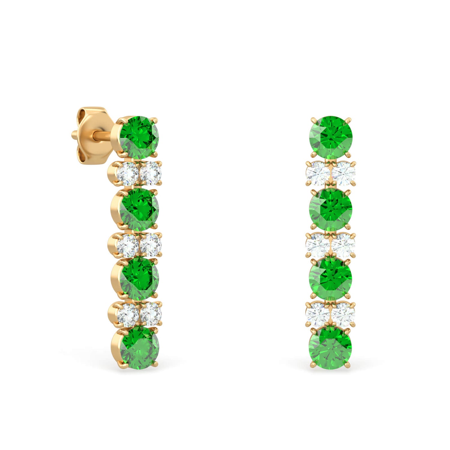 Tall Jade Stud Earrings