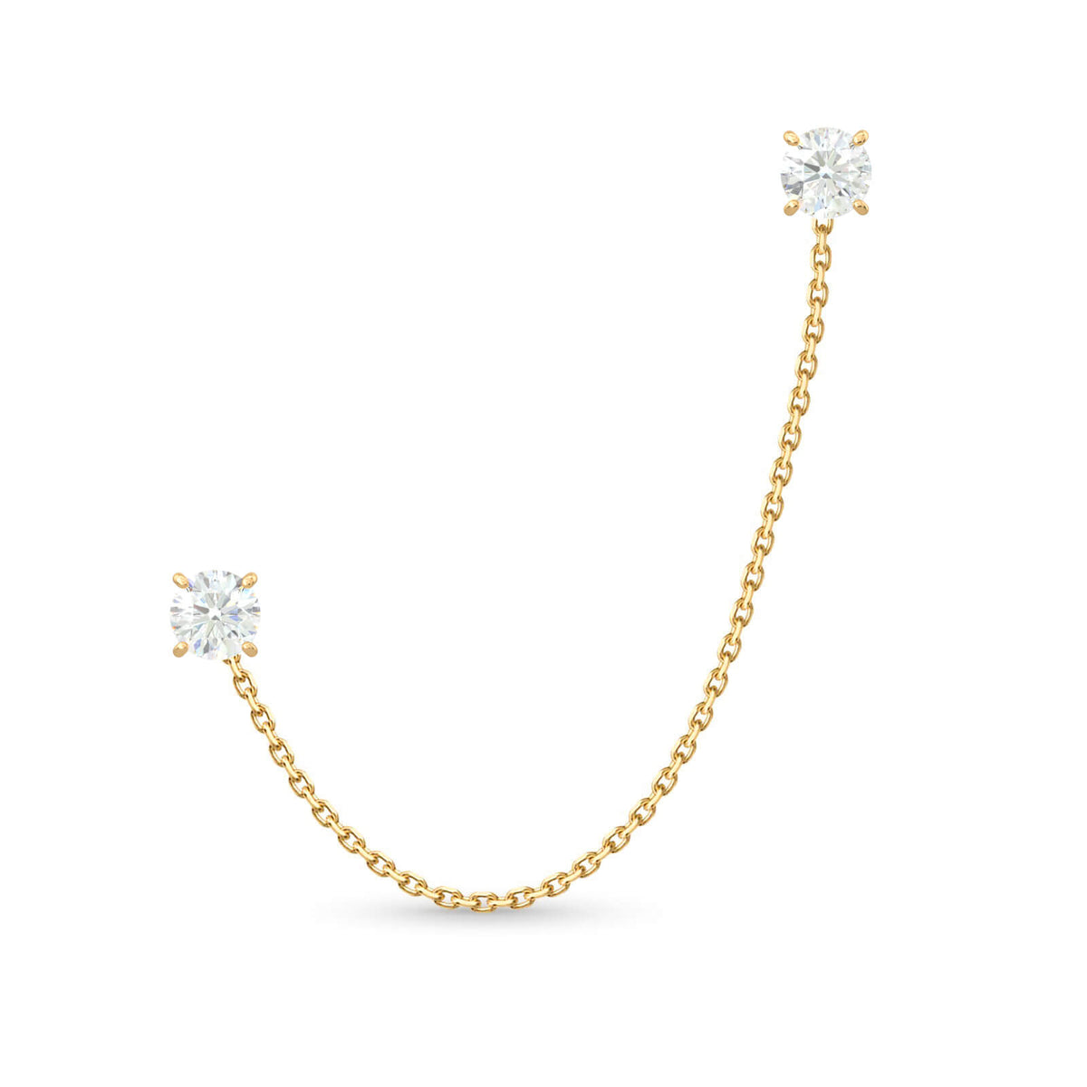 Brillant Rope Earrings, solid 18K gold, by Aquae Jewels