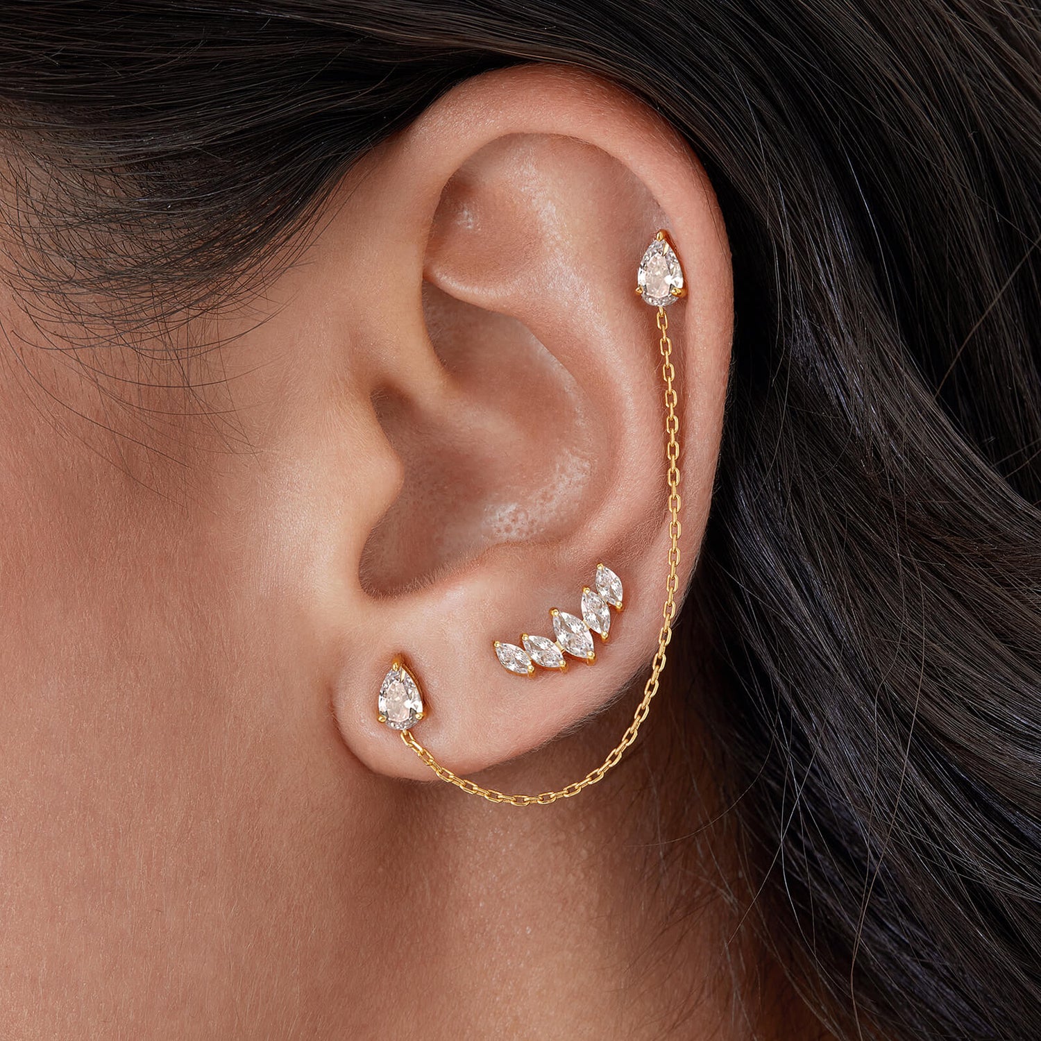 Rope Pear Earrings