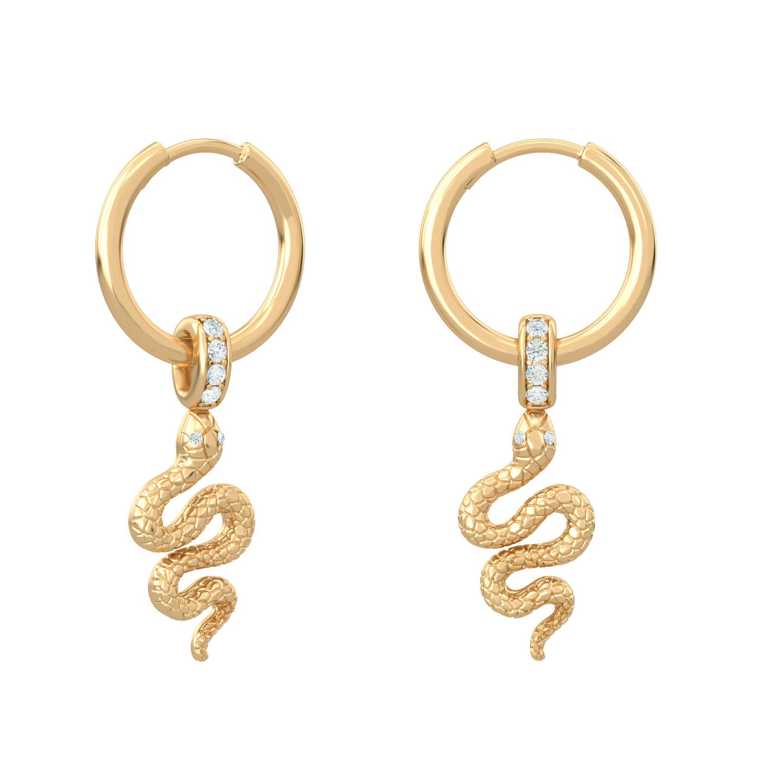 Snake Hoop Earrings