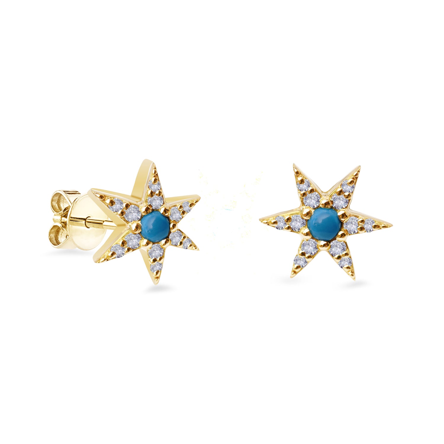 Turquoise Star Stud Earrings