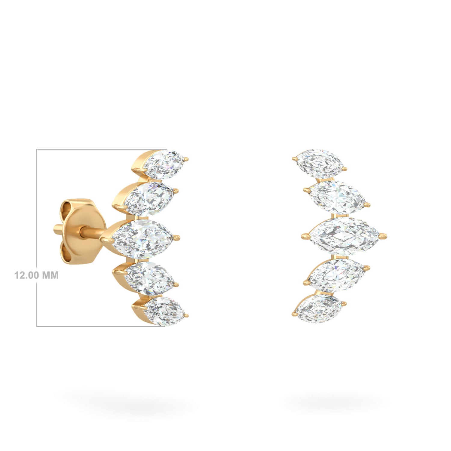 Marquise Arch Stud Earrings