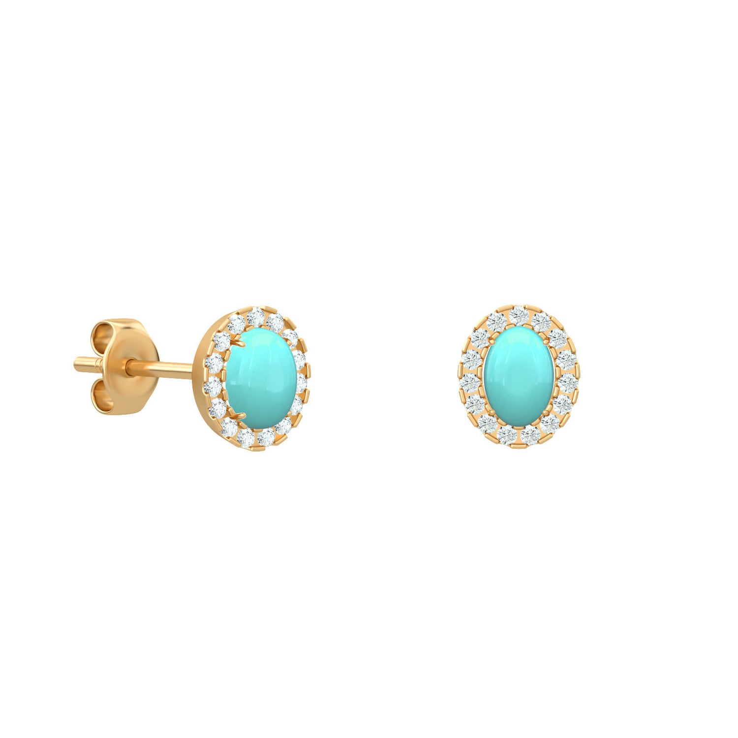 Turquoise Princess Stud Earrings
