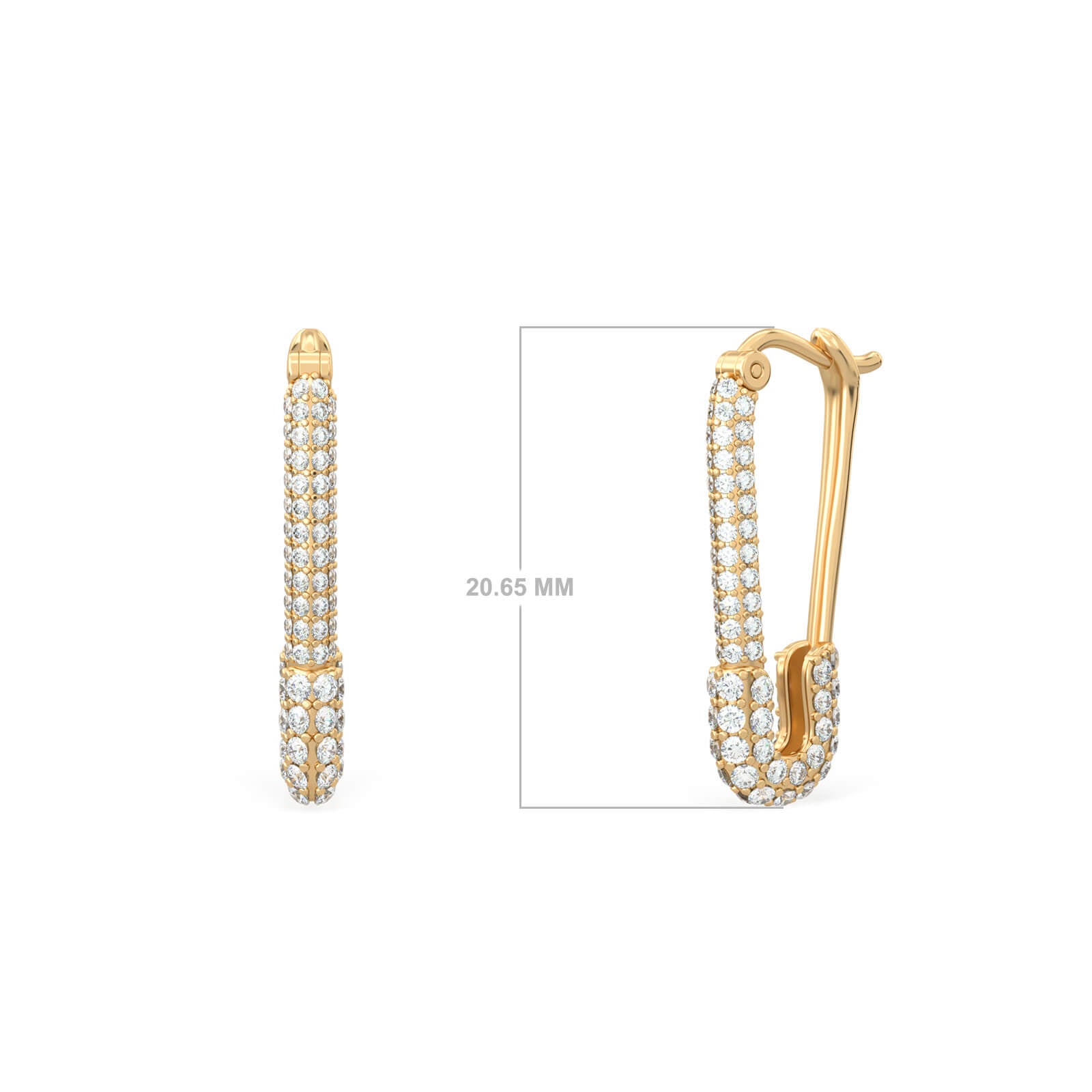 RILY 18k Pin Earring Gold ピアス　hyu Classic Safety Pins Earrings – Aquae Jewels