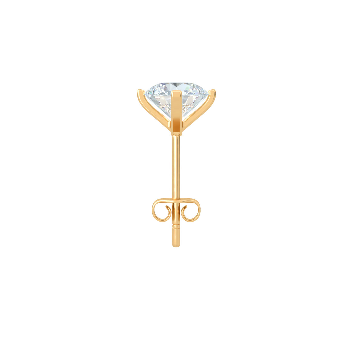 Pure Solitaire Stud Earrings