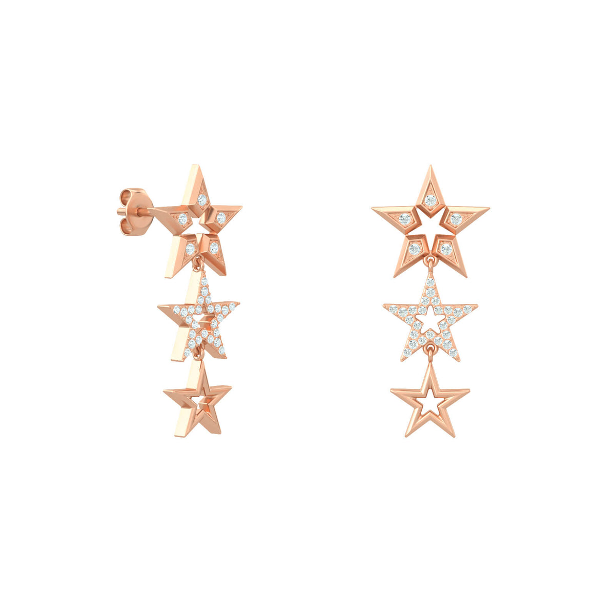Astoria Mini Earrings, solid 18K gold, view 4 of 8