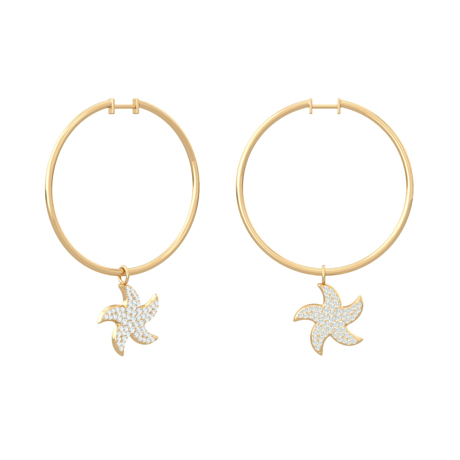 Large Étoile de Mer Hoop Earrings