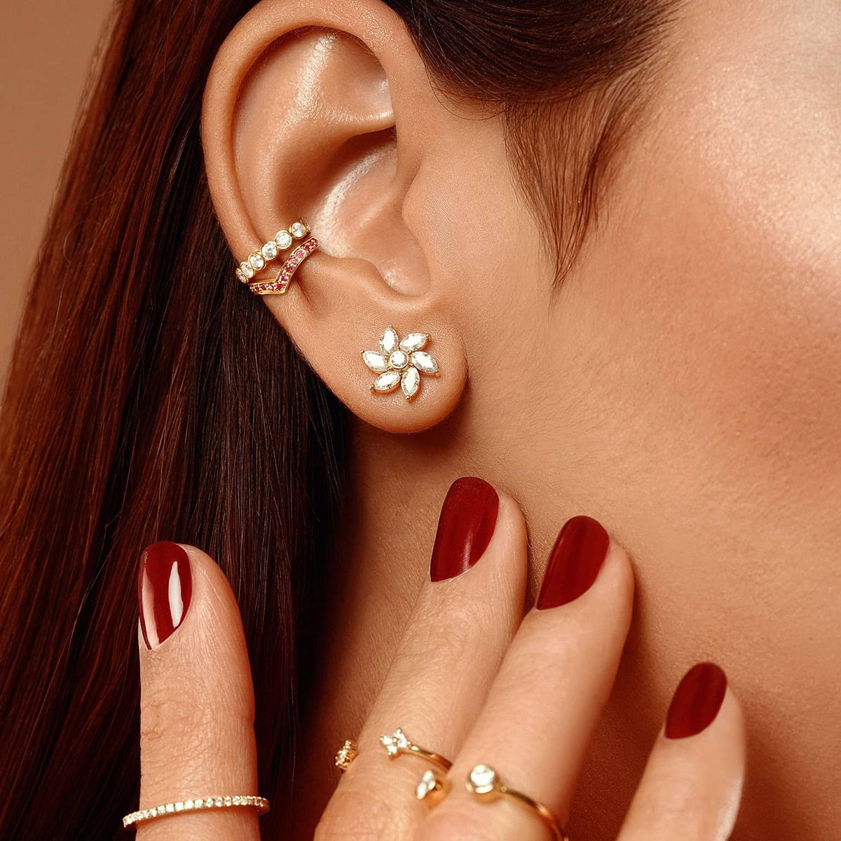 Earrings Stud My Sun Diamonds And 18K Gold