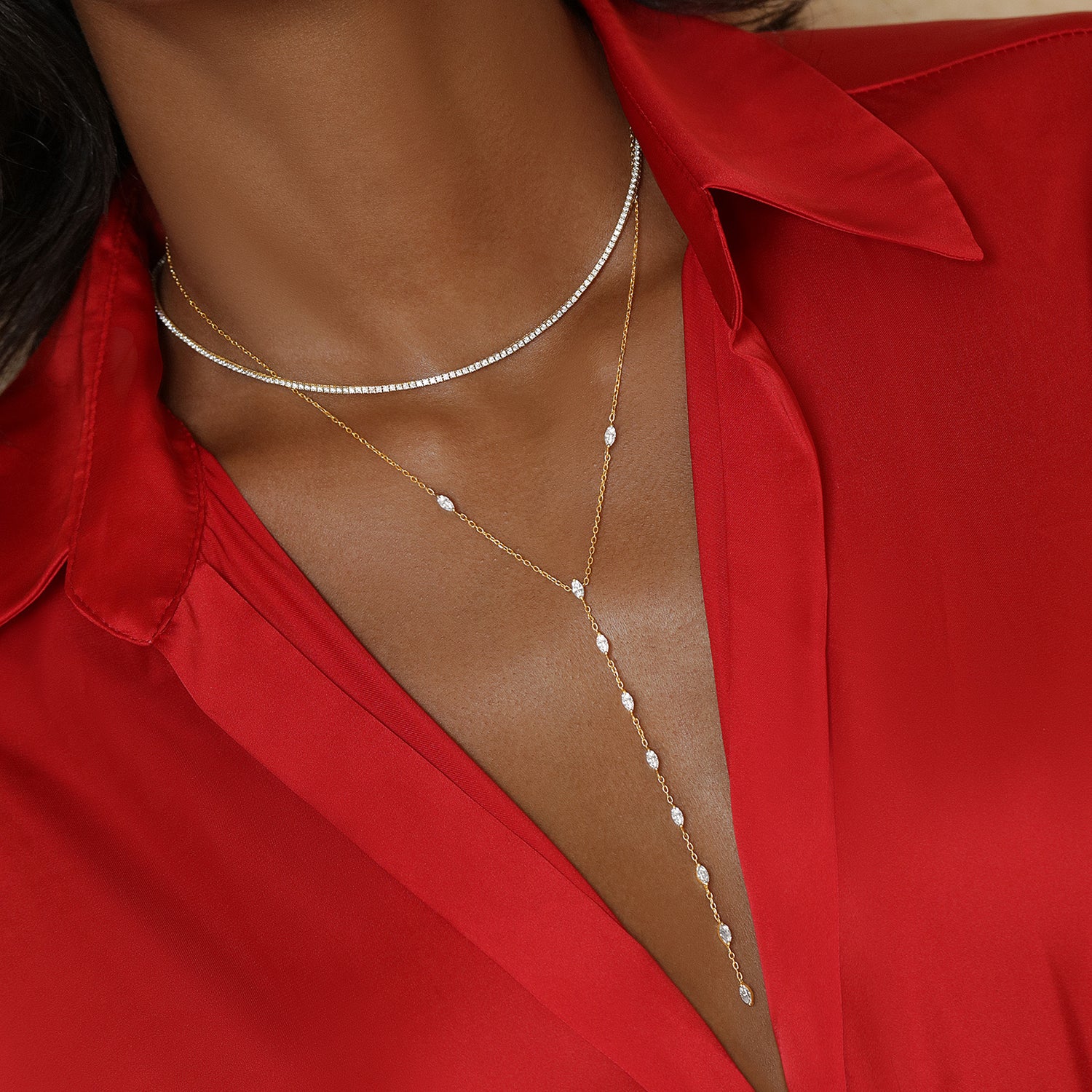 10 Wonders Marquise Necklace