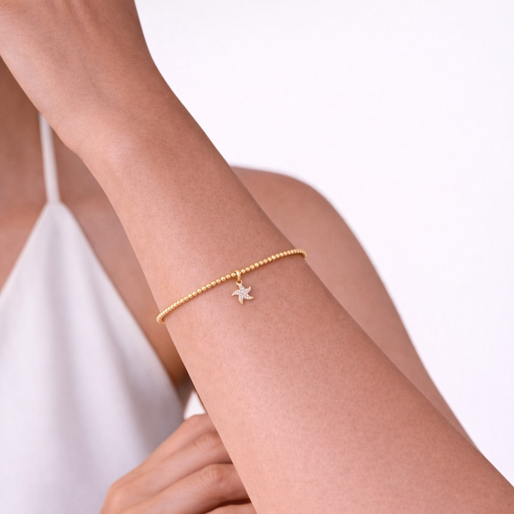 Etoile de Mer Beads Bracelet, solid 18K gold, view 2 of 4