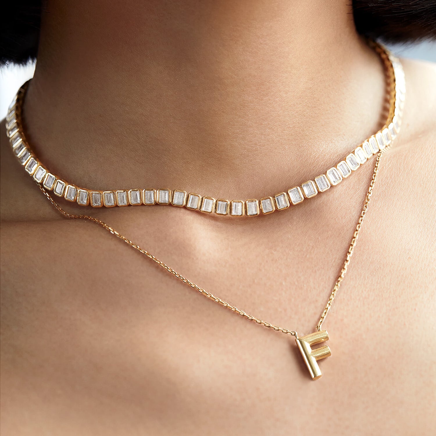 Initial Love Gold Necklace