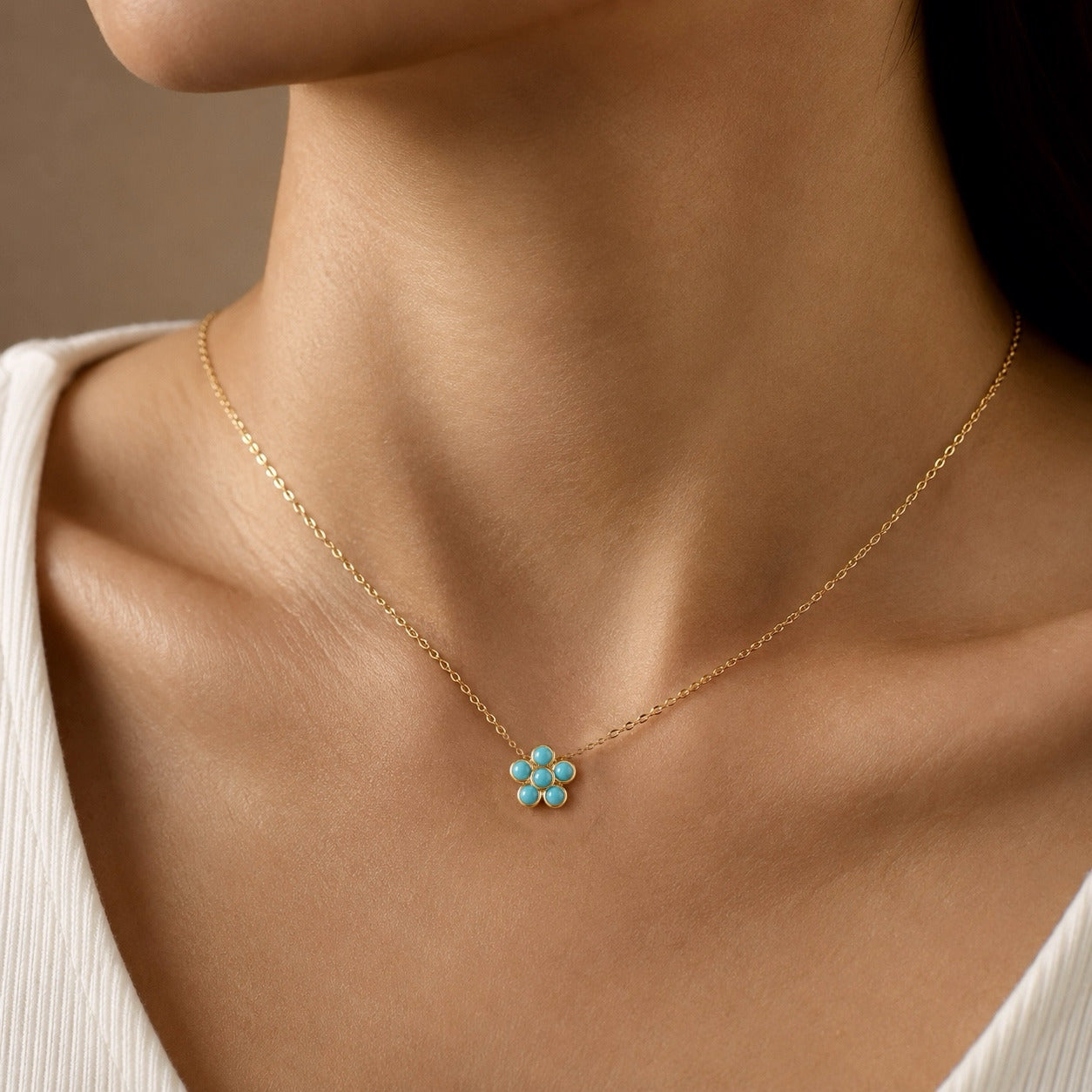 Flower Turquoise Necklace