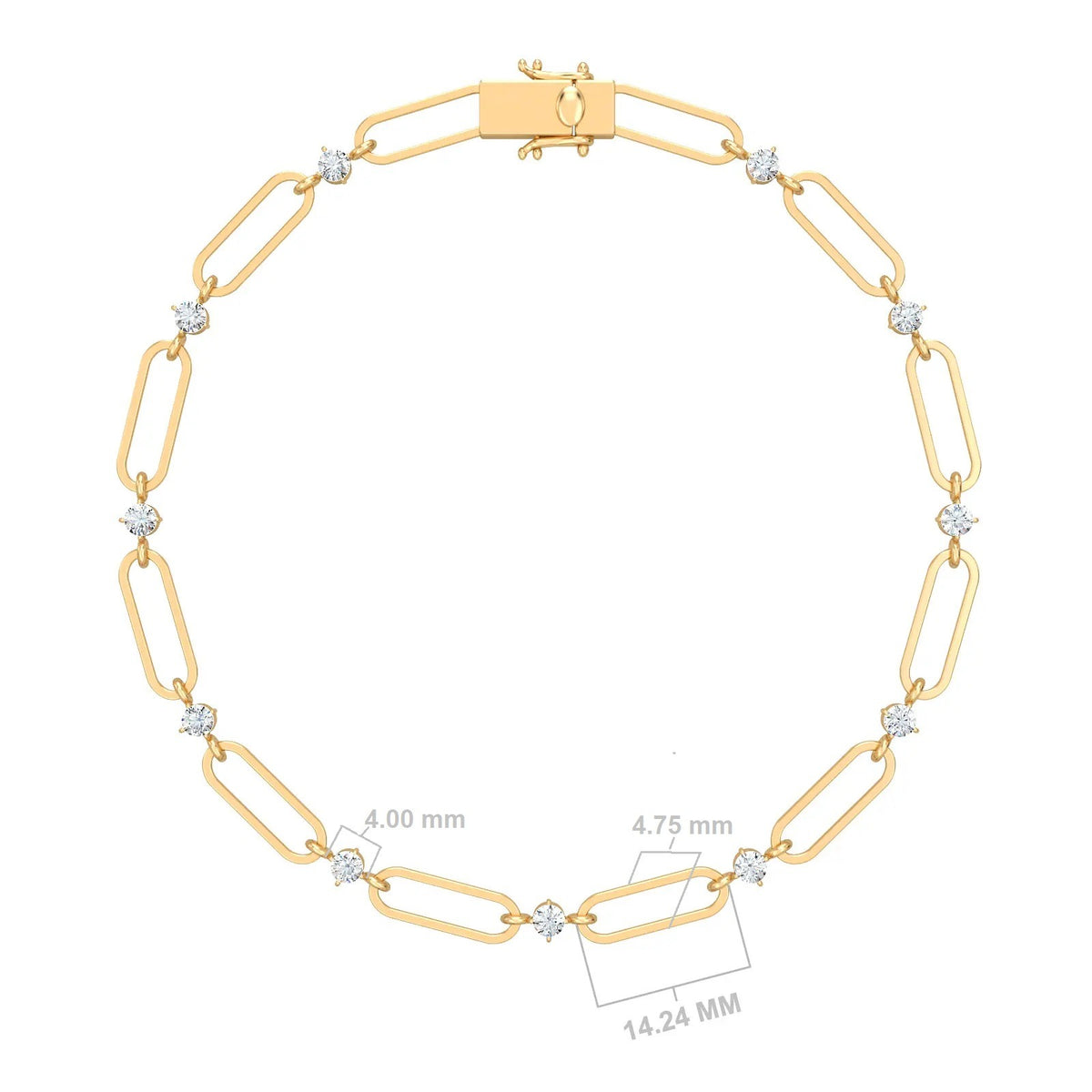 Premium Gatsby Bracelet, solid 18K gold, view 3 of 6