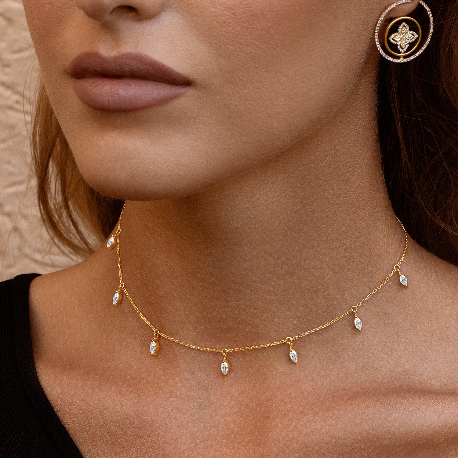 Marquise Droplets Necklace
