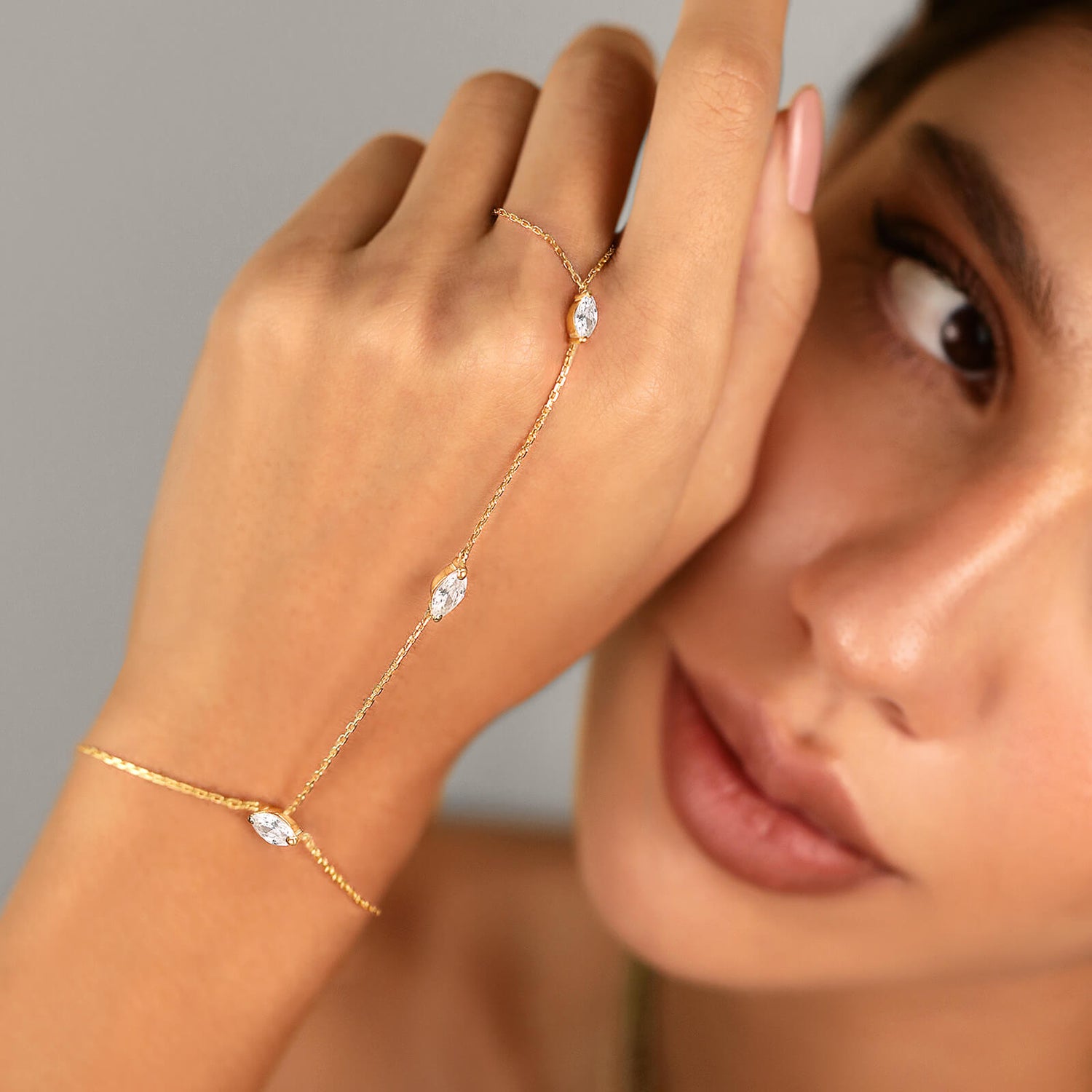 Marquise-Cut Hand Chain