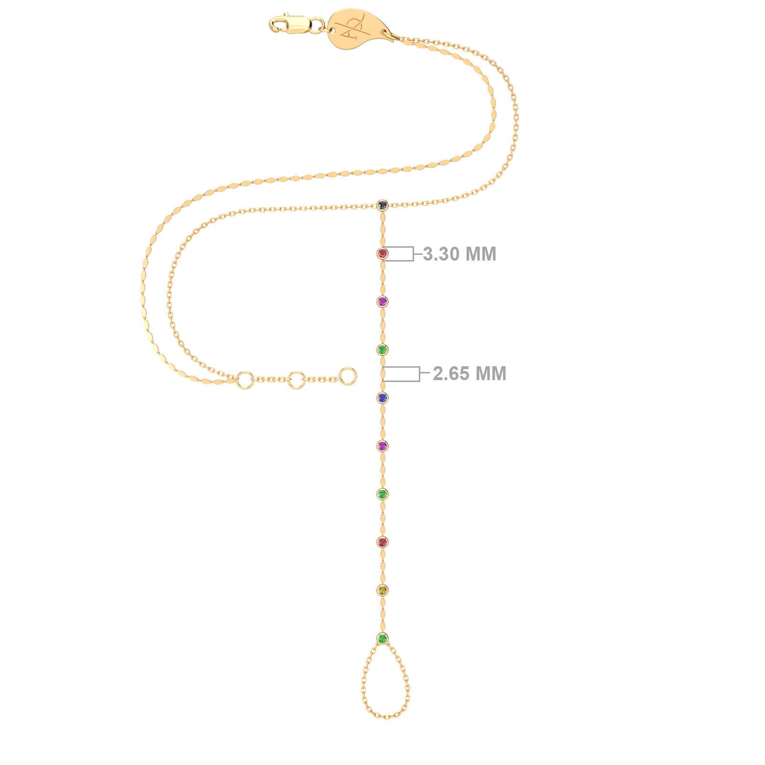 Gem Drop Hand Chain