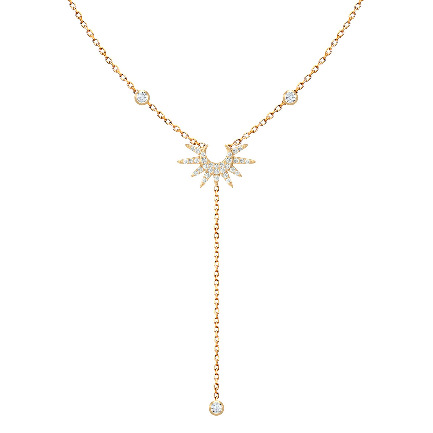 Helios Solitaire Red Carpet Necklace
