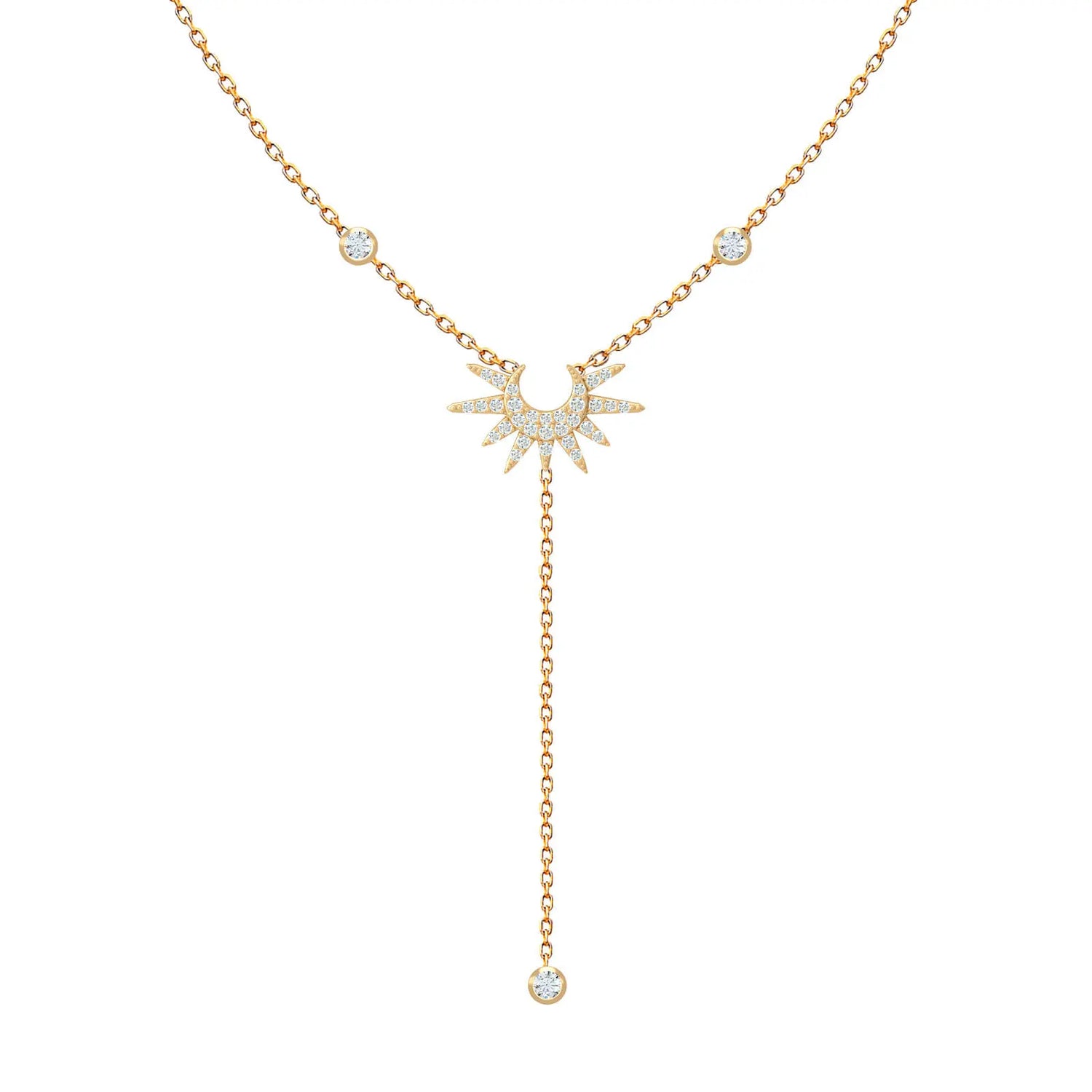 Helios Solitaire Red Carpet Necklace